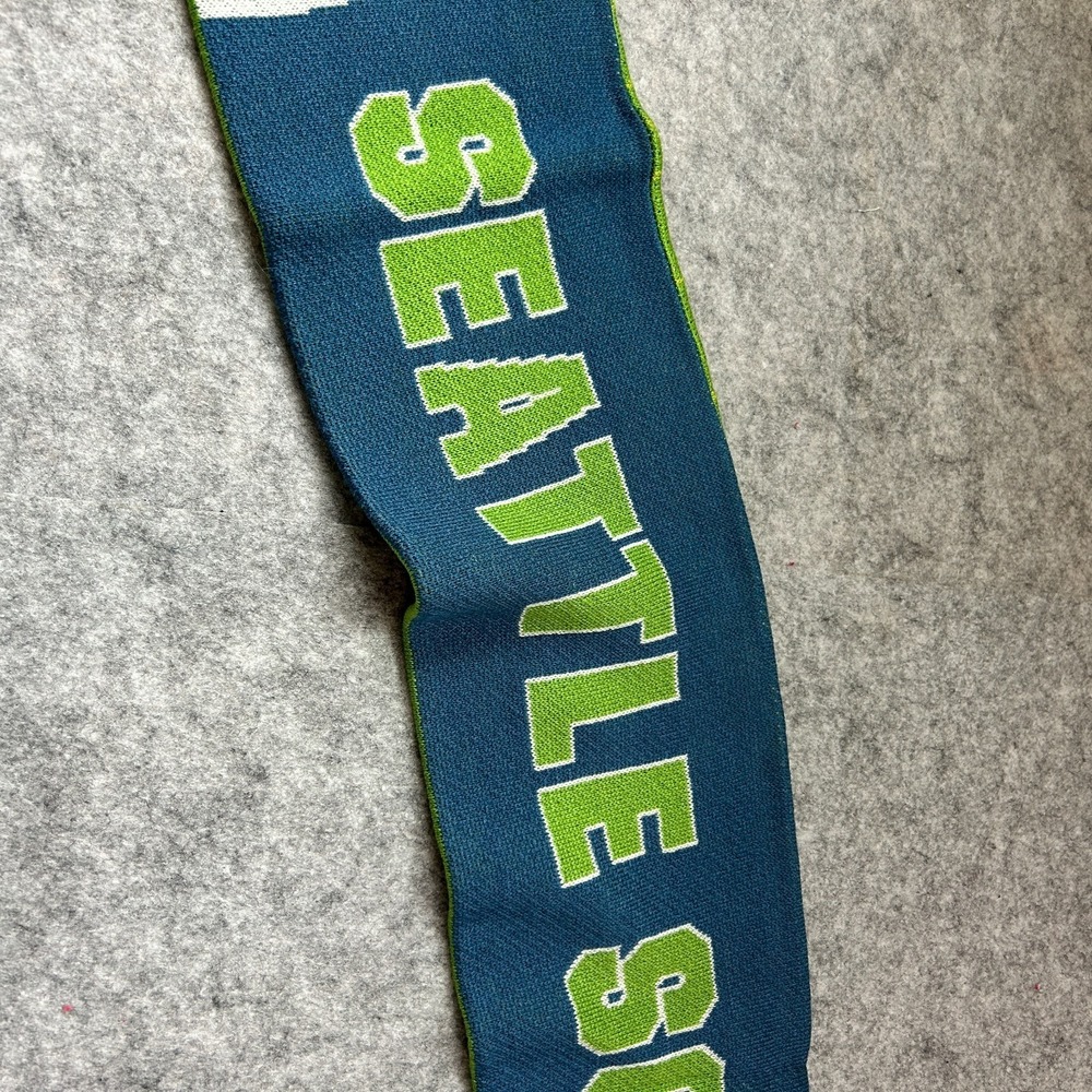 Seattle Sounders FC 'Sea of Sound' Scarf Scarf Unisex Navy/Lime Green New - Picture 4 of 6